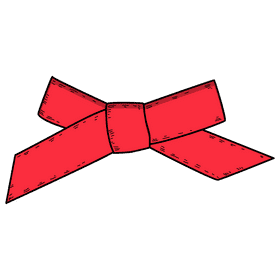 Baby hand tied bow clipart