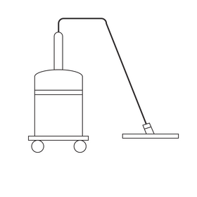 Vacuum cleaner drawing black and white clipart