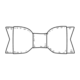 Baby mia bow black and white clipart