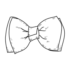 Baby modern twist bow black and white clipart