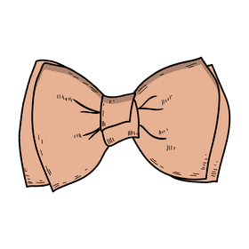 Baby modern twist bow clipart