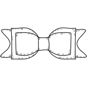 Baby principessa bow black and white clipart