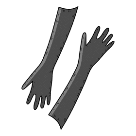 Elbow gauntlet gloves clipart