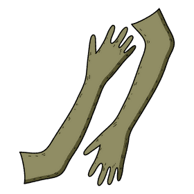 Elbow length gloves clipart