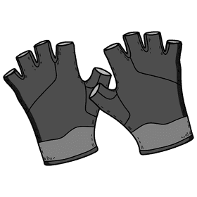 Half mitt gloves clipart