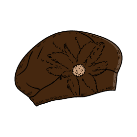 Women beret hat clipart