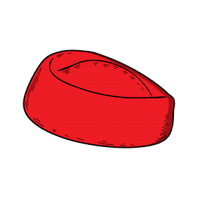 Women calot hat clipart