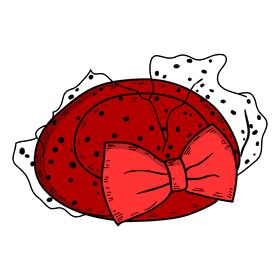 Women cocktail hat clipart