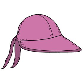 Women sun seeker hat clipart