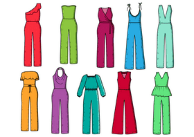 Women jumpsuits vector