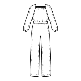 Avenir jumpsuit black and white clipart