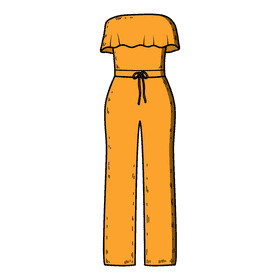 Ruffled jumpsuit clipart