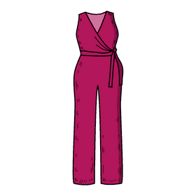 Wrap jumpsuit clipart