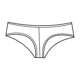 Brazilian panties black and white clipart