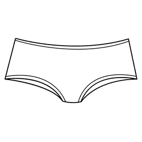 Hipster panties black and white clipart