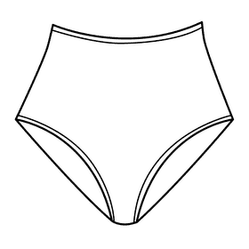 Retro panties black and white clipart