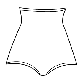 Sports panties black and white clipart