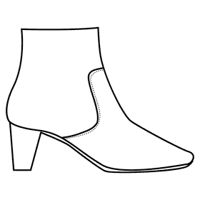 Ankle boots black and white clipart