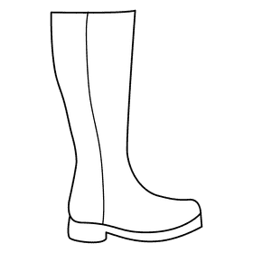 Knee boots black and white clipart