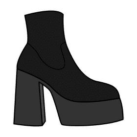 Platform boots clipart