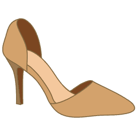 Dorsay pump shoe clipart