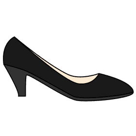 Kitten heel shoe clipart