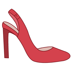 Sling back shoe clipart