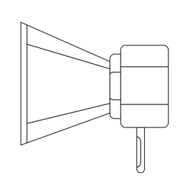 Loudspeaker drawing black and white clipart