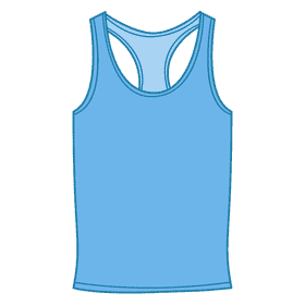 Athletic tank top clipart