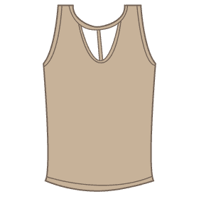 Strappy cutout tank top clipart