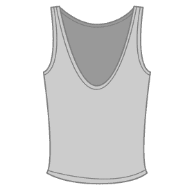 V neck tank top clipart