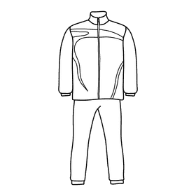 Black tracksuit black and white clipart