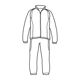 Blue tracksuit black and white clipart