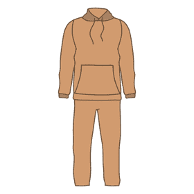 Brown tracksuit clipart