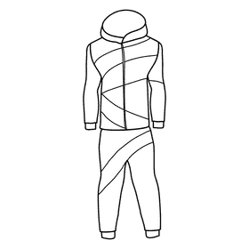 Mix tracksuit black and white clipart