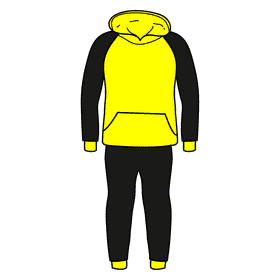 Yellow and black tracksuit clipart