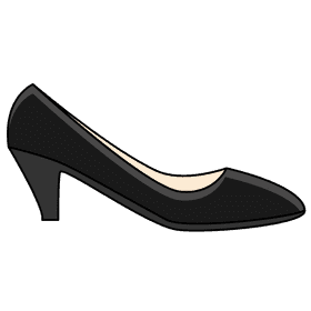 Kitten heel shoe clipart