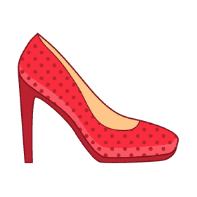 Pointed heel shoe clipart