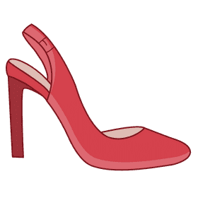Sling back shoe clipart