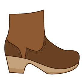 Clog boots clipart