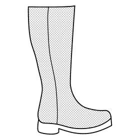 Knee boots black and white clipart