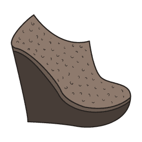 Wedge boots clipart