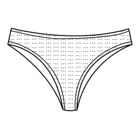 Cheeky panties black and white clipart