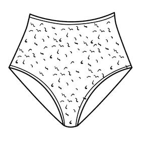 Retro panties black and white clipart