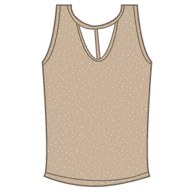 Strappy cutout tank top clipart