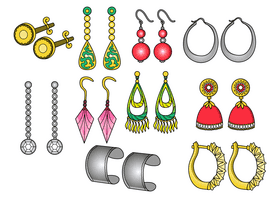 Earrings vector