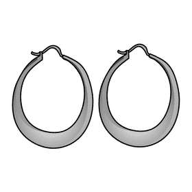 Hoop earring clipart