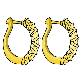 Huggie earring clipart