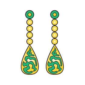 Tear drop earring clipart