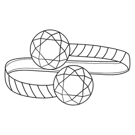 Bypass ring black and white clipart